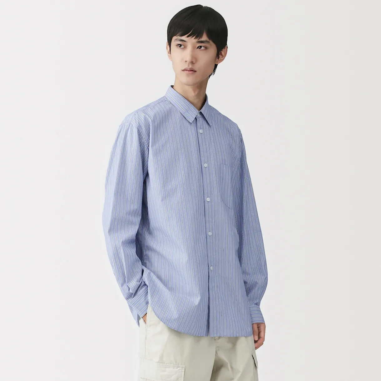 Chemise en popeline de coton biologique pour homme