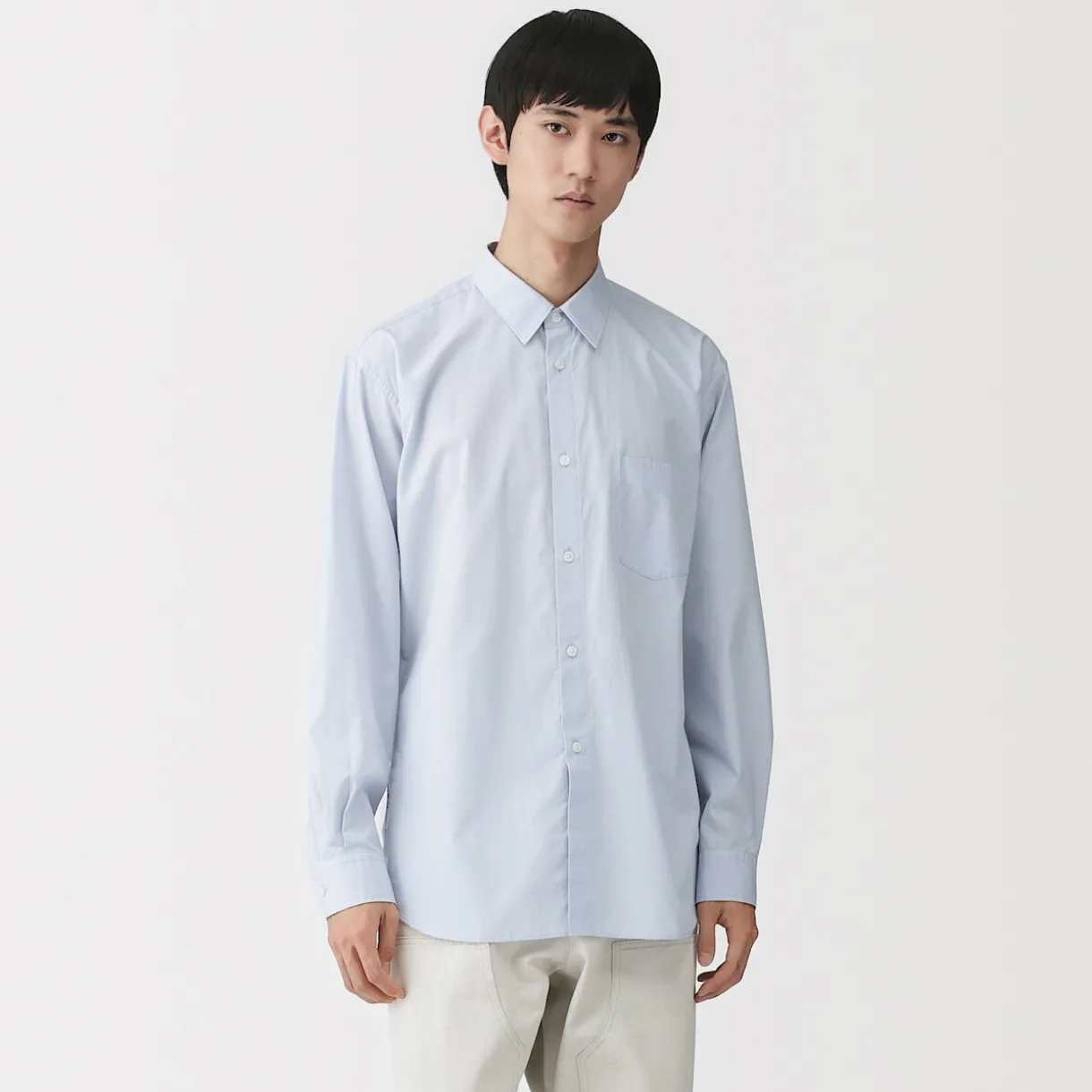Chemise en popeline de coton biologique pour homme