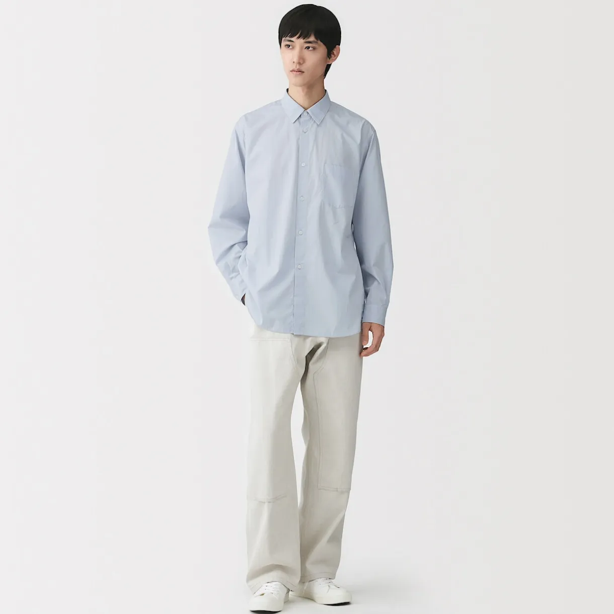 Chemise en popeline de coton biologique pour homme