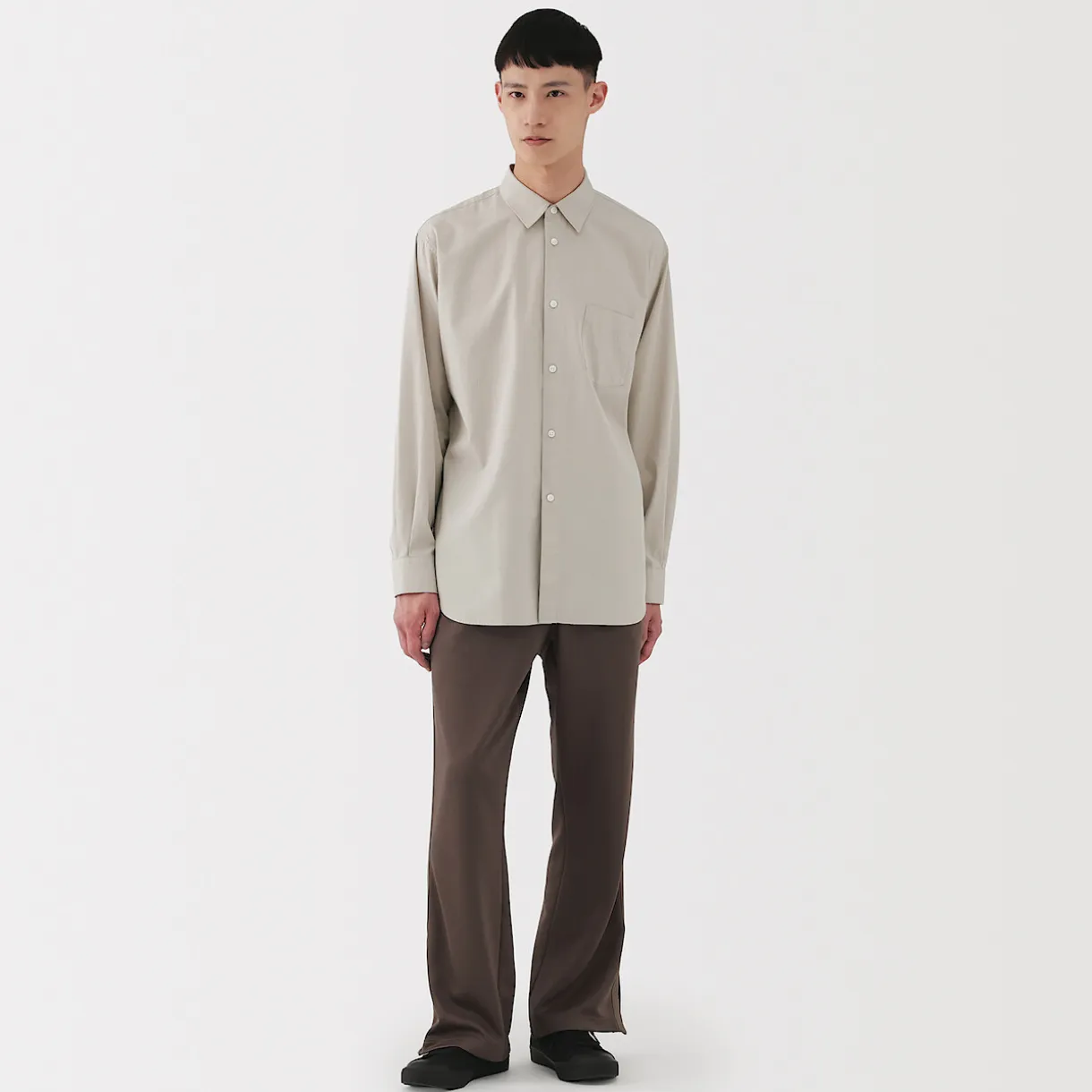 Chemise en popeline de coton pour homme