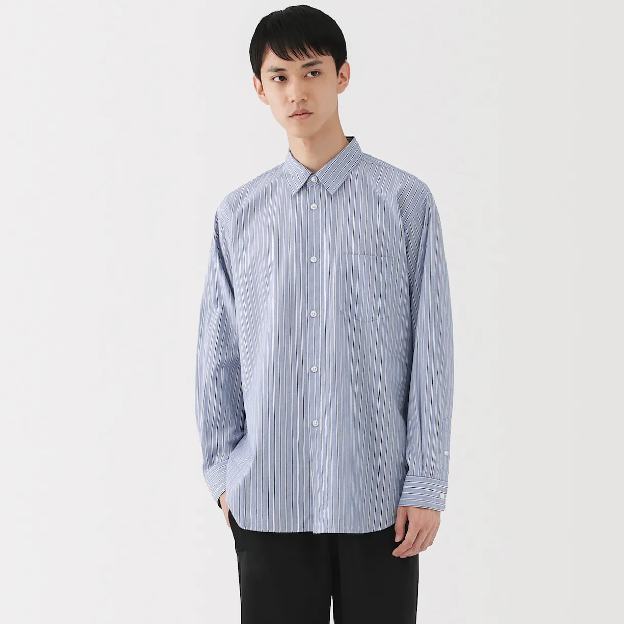 Chemise en popeline de coton pour homme