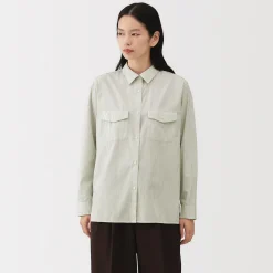 Chemise en popeline de coton pour femme