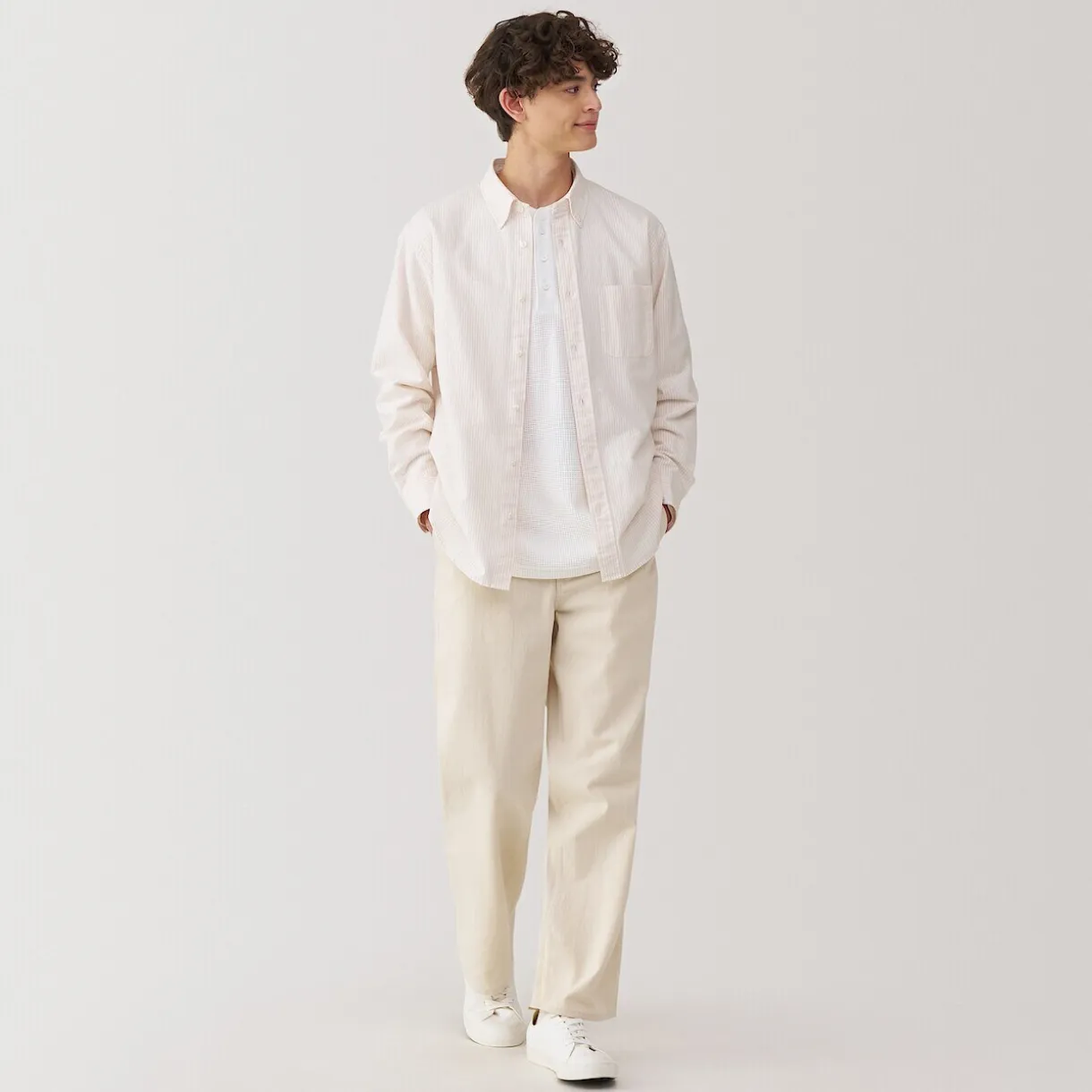 Chemise Oxford en coton lavé pour homme…