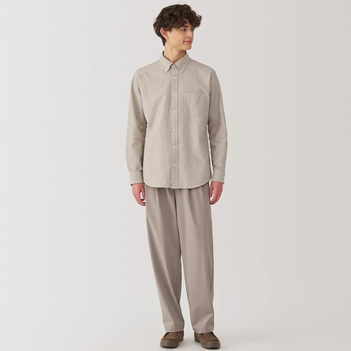Chemise Oxford en coton lavé pour homme…