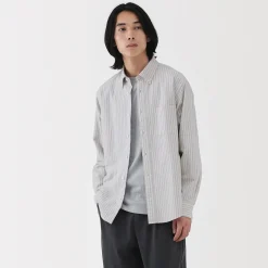 Chemise Oxford en coton lavé pour homme…