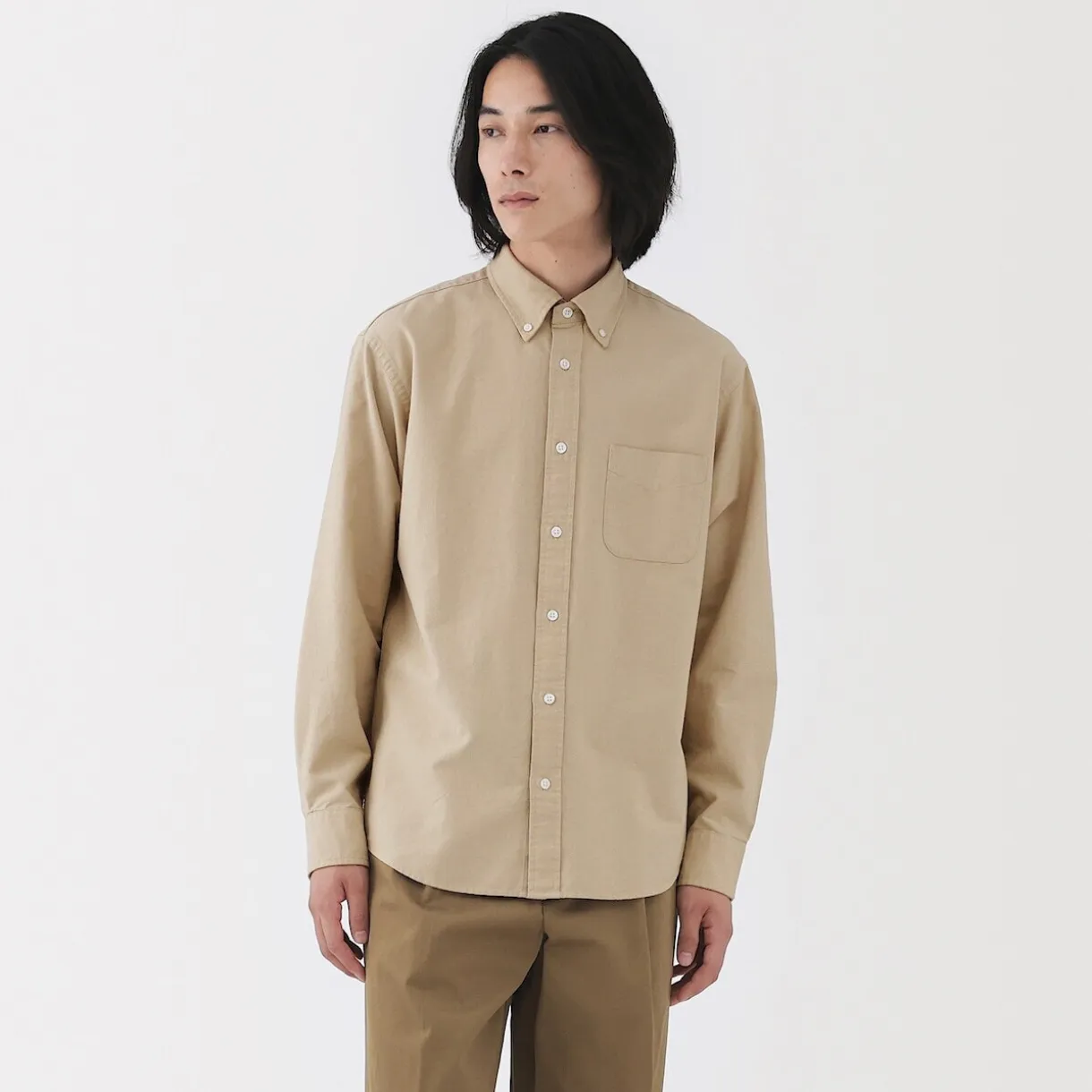 Chemise Oxford en coton lavé pour homme…