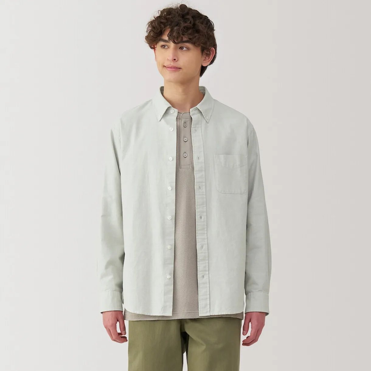 Chemise Oxford en coton lavé pour homme…