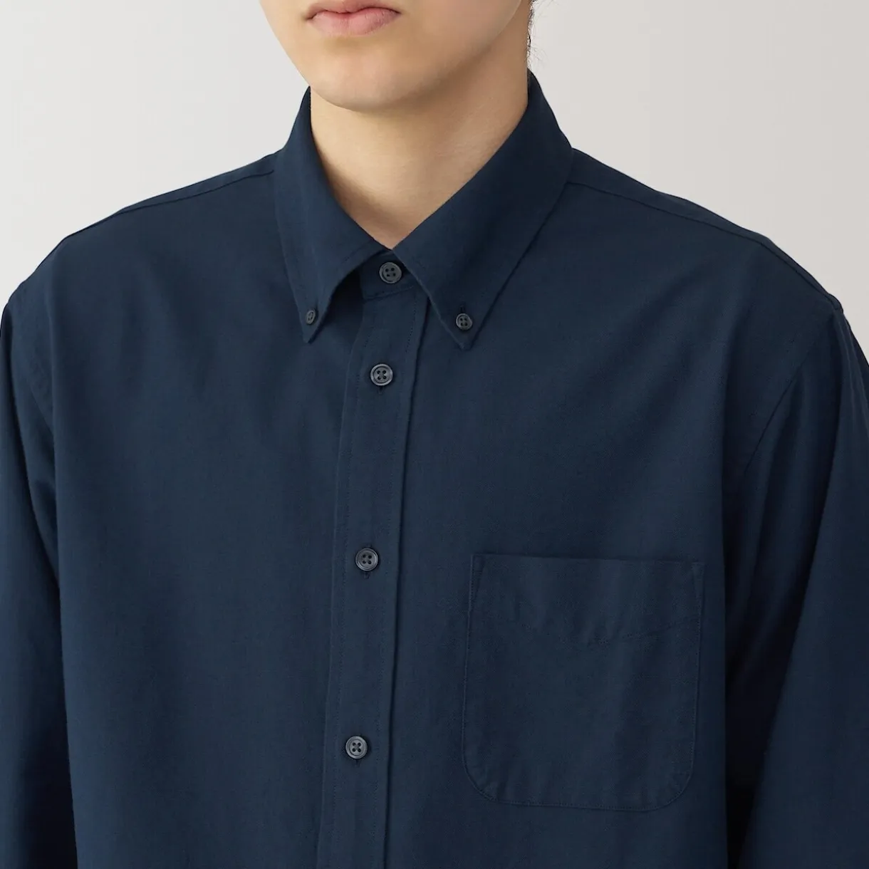 Chemise Oxford en coton lavé pour homme