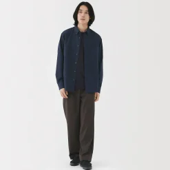 Chemise Oxford en coton lavé pour homme