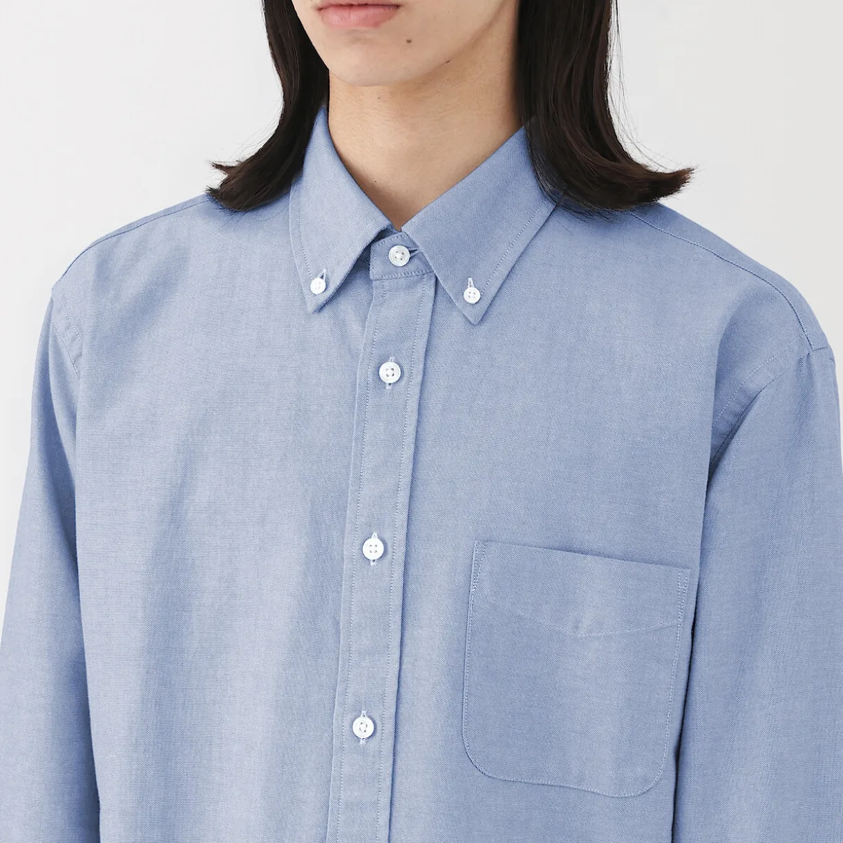 Chemise Oxford en coton lavé pour homme