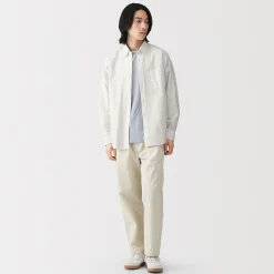 Chemise Oxford en coton lavé pour homme