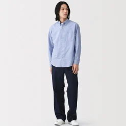 Chemise Oxford en coton lavé pour homme
