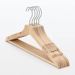 Cintres en bois avec encoches (Lot de 5)