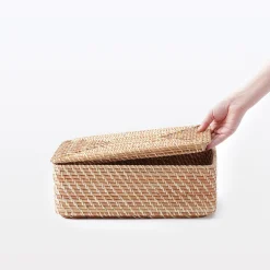 Couvercle pour panier en rotin L36X P26X H3cm