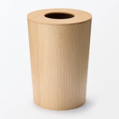 Couvercle pour poubelle ronde en bois