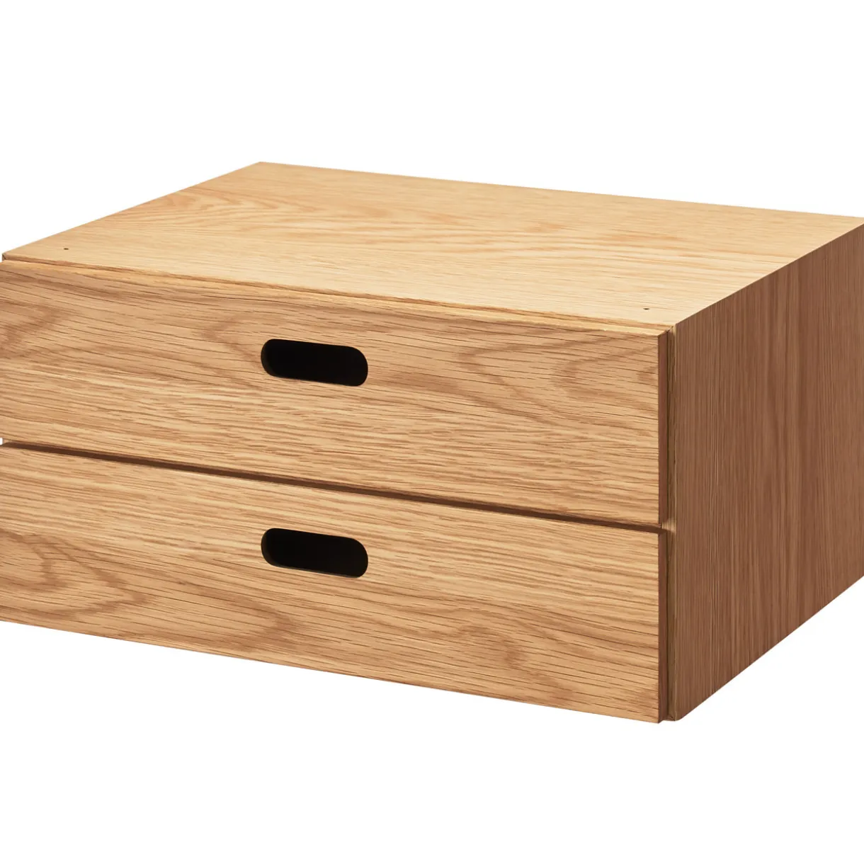 Demi bloc‐tiroir en chêne ‐ 2 tiroirs horizontaux (Dont Eco‐part. 0,82 €)