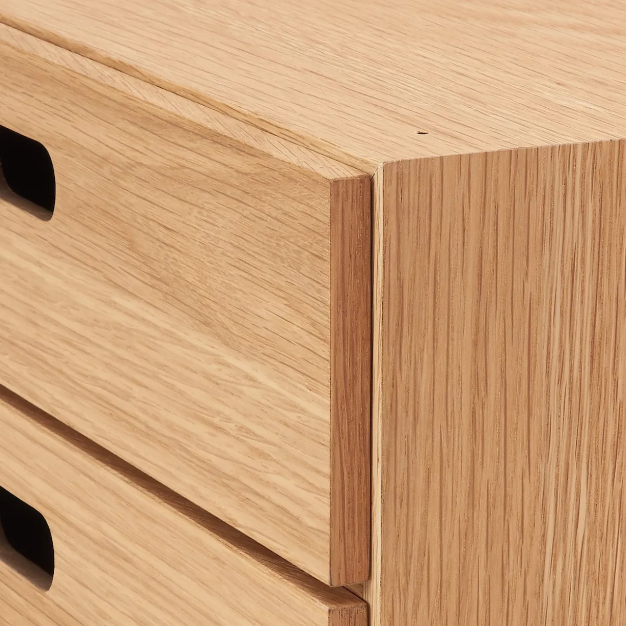 Demi bloc‐tiroir en chêne ‐ 2 tiroirs horizontaux (Dont Eco‐part. 0,82 €)