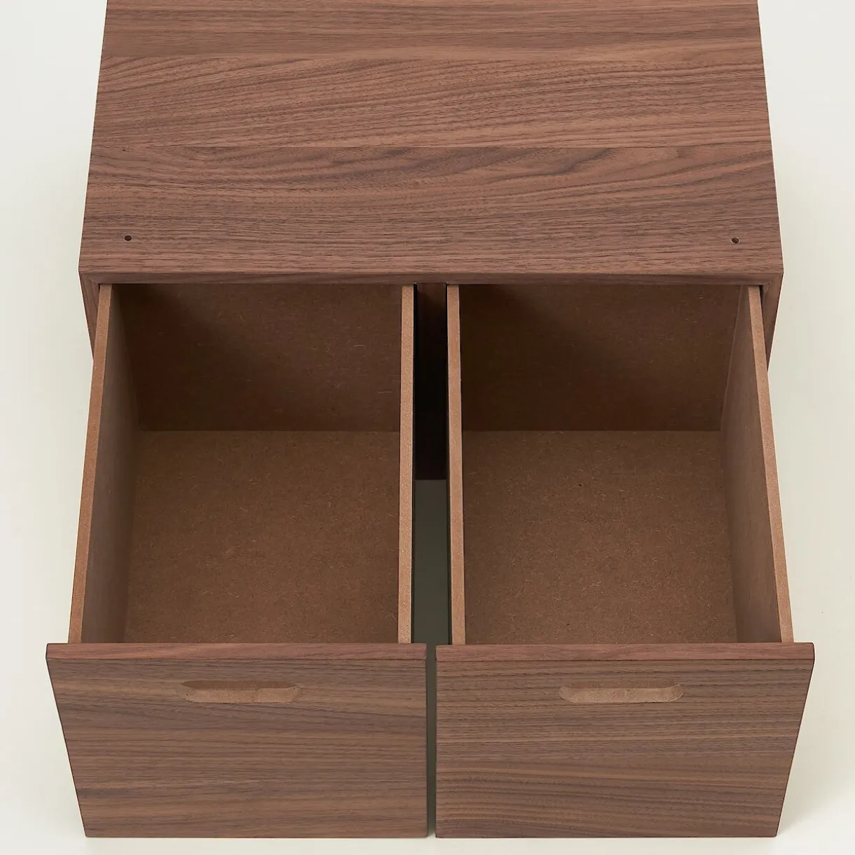Demi Bloc‐tiroir en noyer ‐ 2 tiroirs (Dont Eco‐part. 0,82 €)