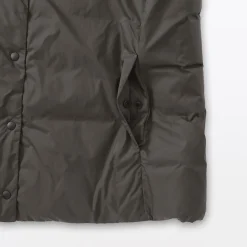 Doudoune légère pliable en nylon recyclé sans manche sans col pour femme