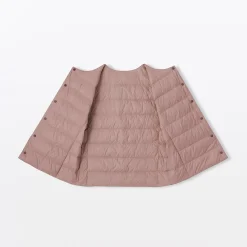 Doudoune légère pliable en nylon recyclé sans manche sans col pour femme