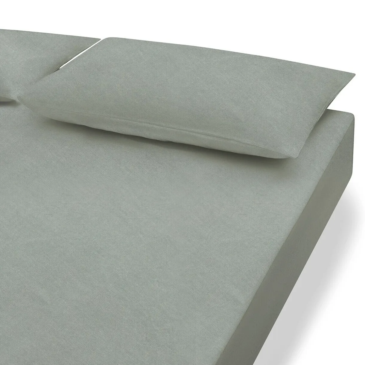 Drap housse en coton délavé ‐ 140 x 200 x 18‐28 cm