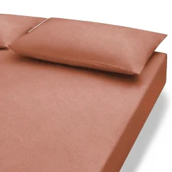 Drap housse en coton délavé ‐ 160 x 200 x 18‐28 cm