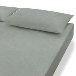 Drap housse en coton délavé ‐ 180 x 200 x 18‐28 cm