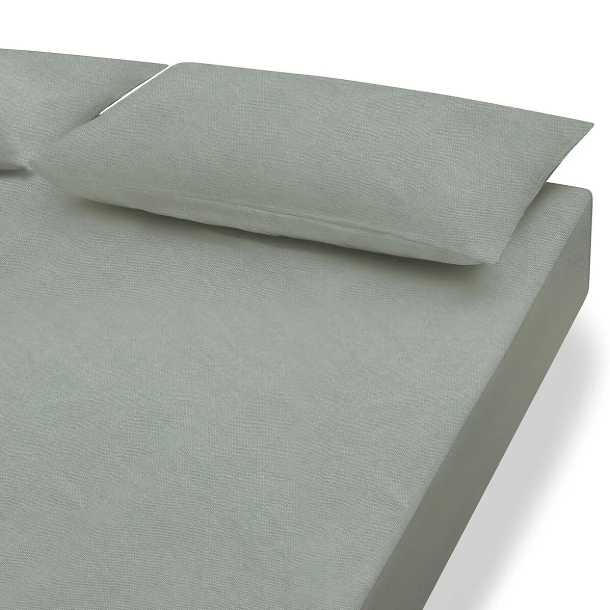 Drap housse en coton délavé ‐ 180 x 200 x 18‐28 cm