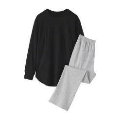 Ensemble de vêtements d'intérieur à manches longues en mélange de lyocell pour femme