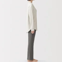 Ensemble de vêtements d'intérieur à manches longues en mélange de lyocell pour femme
