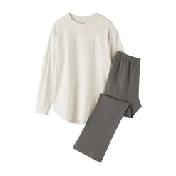 Ensemble de vêtements d'intérieur à manches longues en mélange de lyocell pour femme