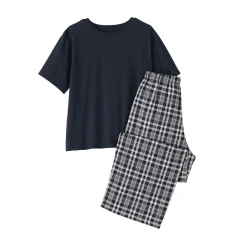 Ensemble d'intérieur avec pantalon en double gaze pour femme