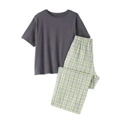 Ensemble d'intérieur avec pantalon en double gaze pour femme