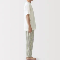 Ensemble d'intérieur avec pantalon en double gaze pour homme