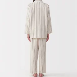 Ensemble pyjama à manches longues en gaze double pour femme
