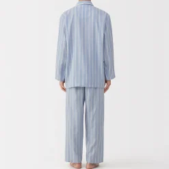 Ensemble pyjama à manches longues en gaze double pour homme