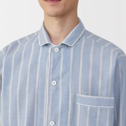 Ensemble pyjama à manches longues en gaze double pour homme
