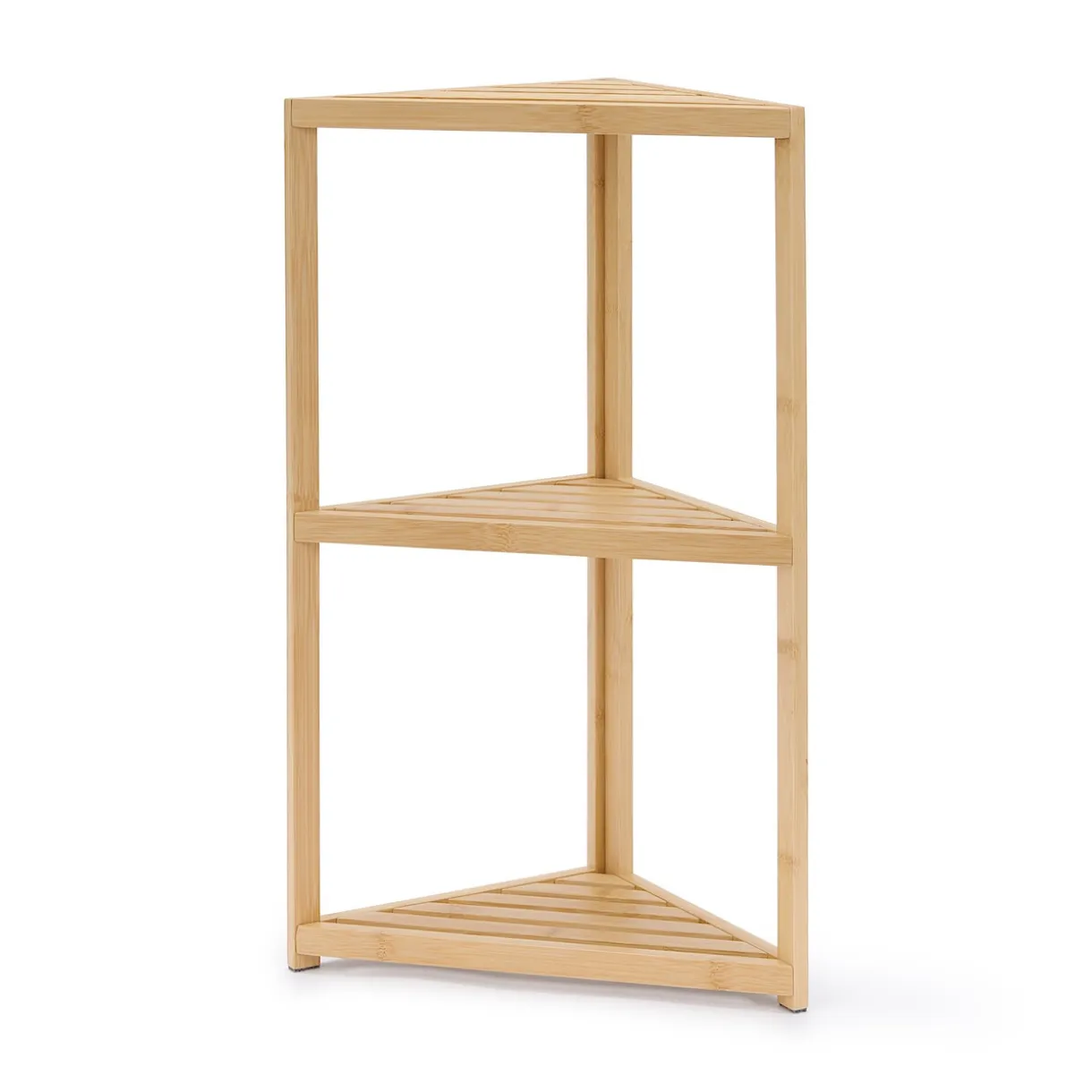 Etagère d'angle en bambou ‐ 3 niveaux