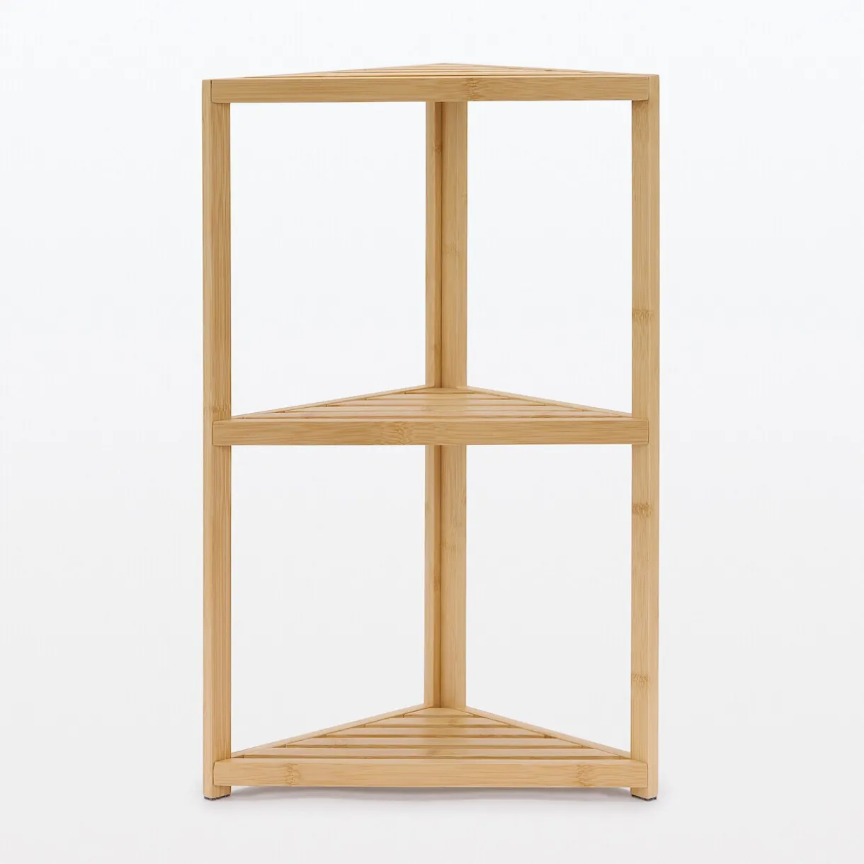 Etagère d'angle en bambou ‐ 3 niveaux