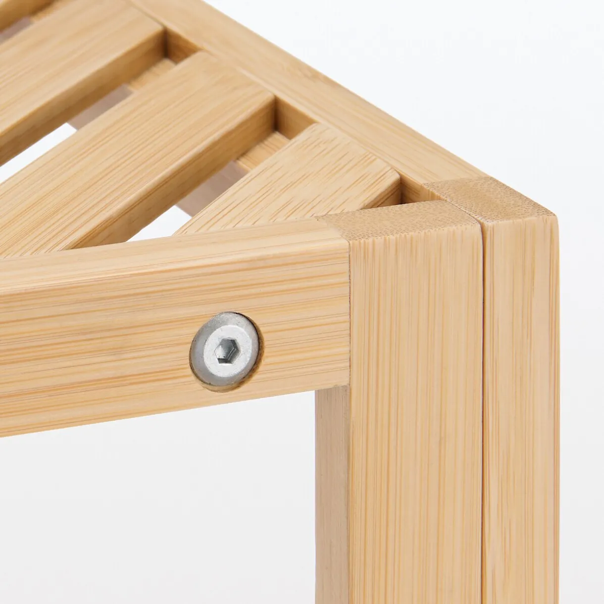 Etagère d'angle en bambou ‐ 3 niveaux