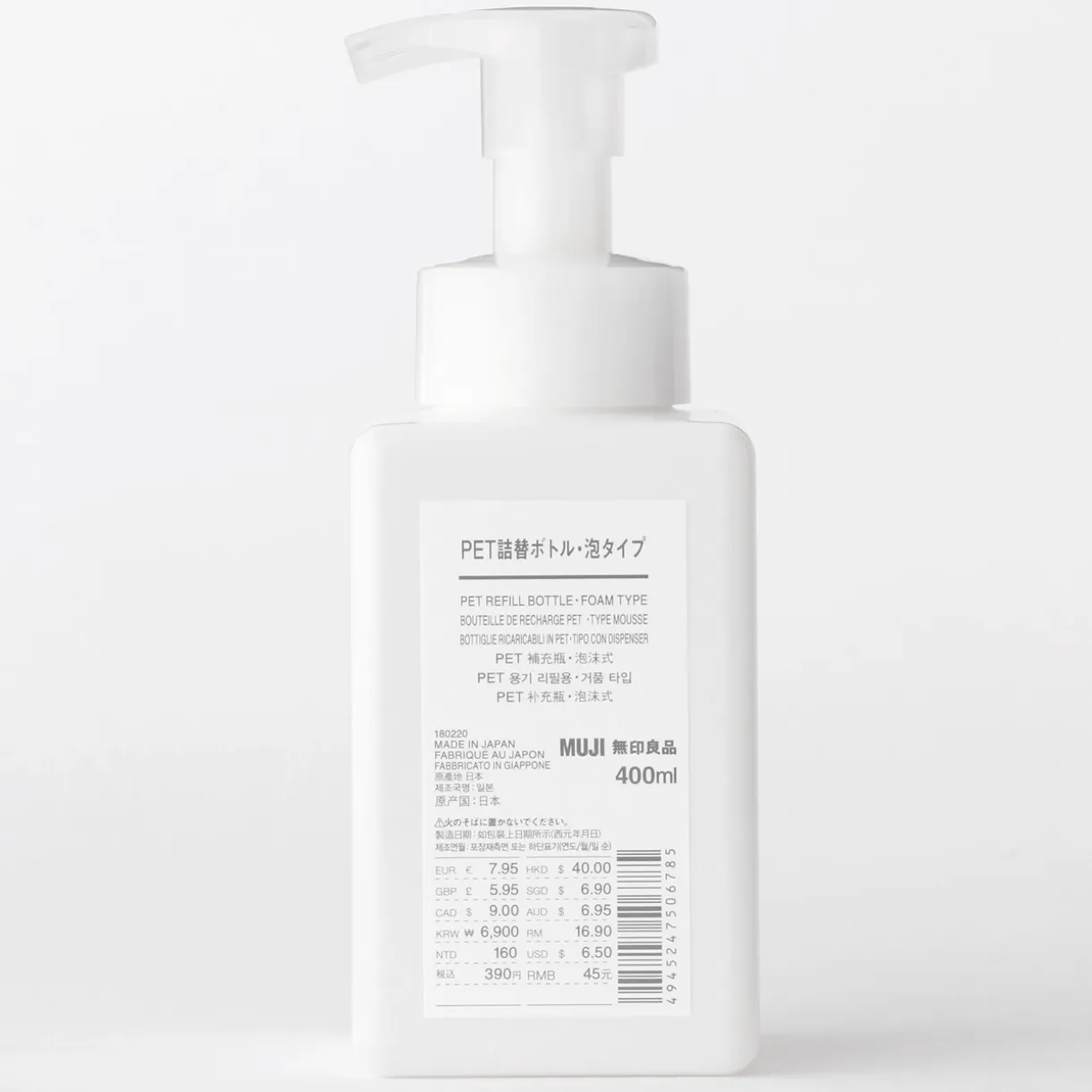 Flacon pompe mousse 400 ml
