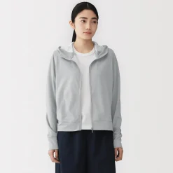 Haut à capuche et fermeture éclair Quick Dry pour femme