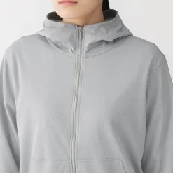 Haut à capuche et fermeture éclair Quick Dry pour femme