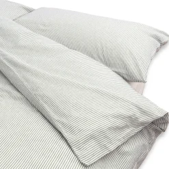 Housse de couette en coton délavé ‐ 210 x 210 cm, Rayé