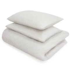 Housse de couette en coton délavé ‐ 210 x 210 cm, Rayé