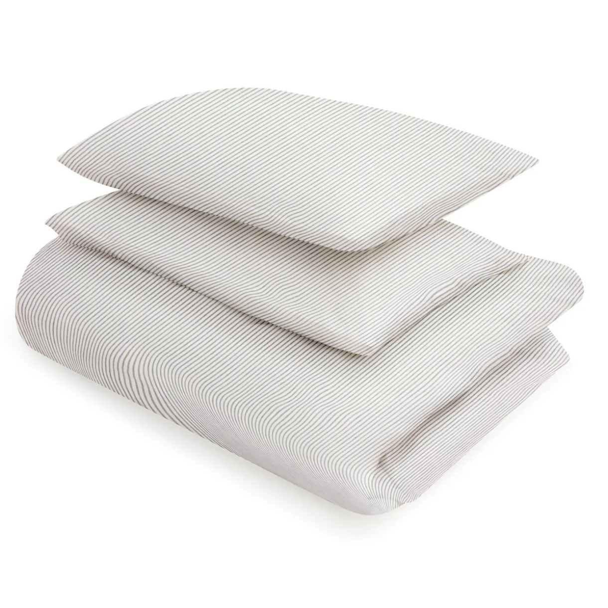 Housse de couette en coton délavé ‐ 210 x 210 cm, Rayé