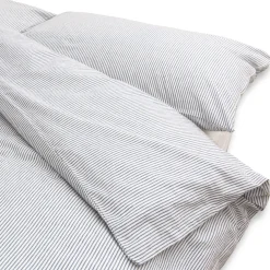 Housse de couette en coton délavé ‐ 210 x 210 cm, Rayé
