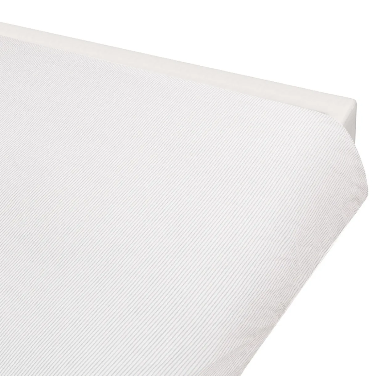 Housse de couette en coton délavé ‐ 210 x 210 cm, Rayé