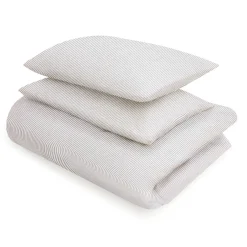 Housse de couette en coton délavé ‐ 210 x 210 cm, Rayé