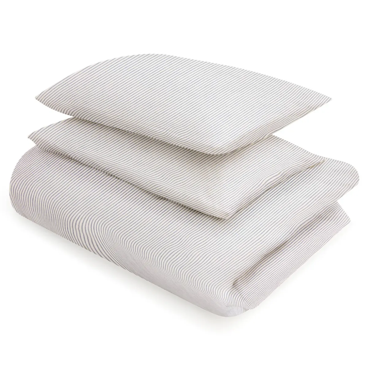 Housse de couette en coton délavé ‐ 210 x 210 cm, Rayé